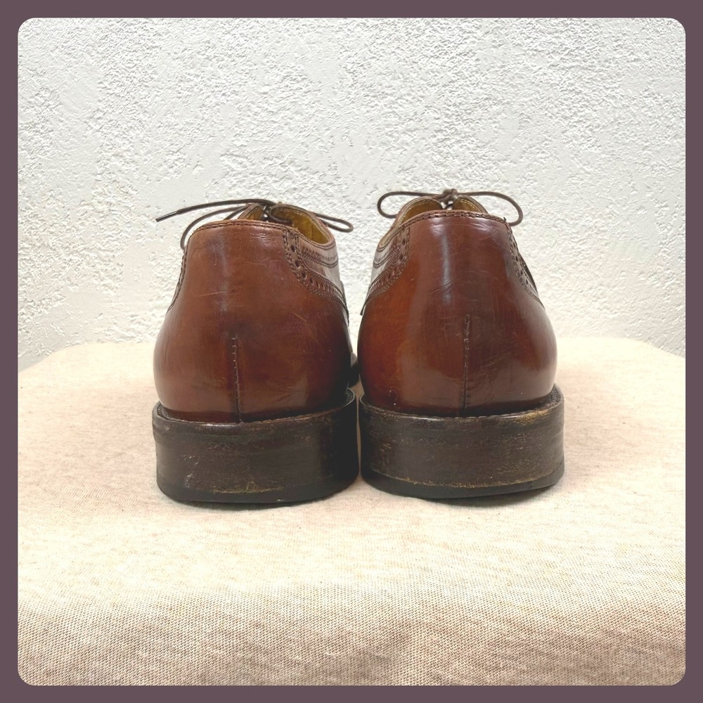 Cole Haan Briaano Mens Brown Leather Cap Toe Oxford Dress Shoes Made in Italy - Picture 7 of 11